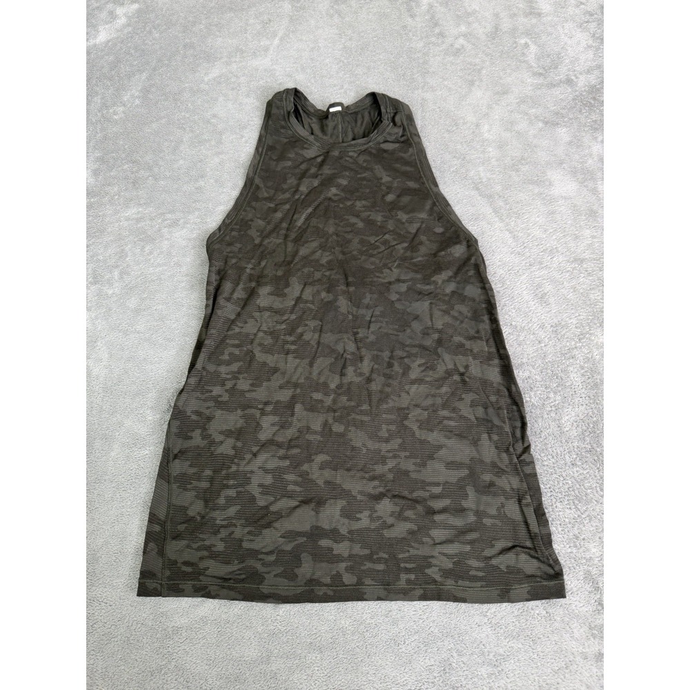 Lululemon All Tied Up Tank Top Women's Size 6 Green Camo